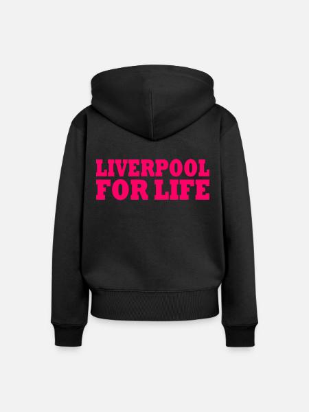 Liverpool - Frauen Premium Bio Zip Hoodie - Schwarz