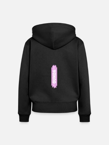 Frauenname Gunda - Frauen Premium Bio Zip Hoodie - Schwarz
