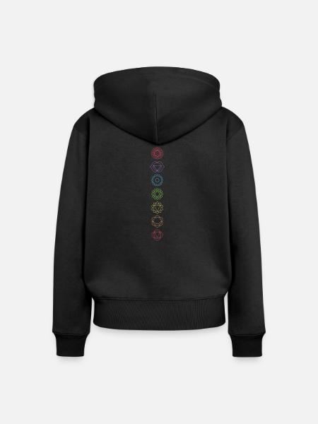 Chakras - Frauen Premium Bio Zip Hoodie - Schwarz
