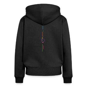 Turmpxl bnt - Sweat à capuche zippé Premium bio Femme - noir - Dos - Julia (174cm)