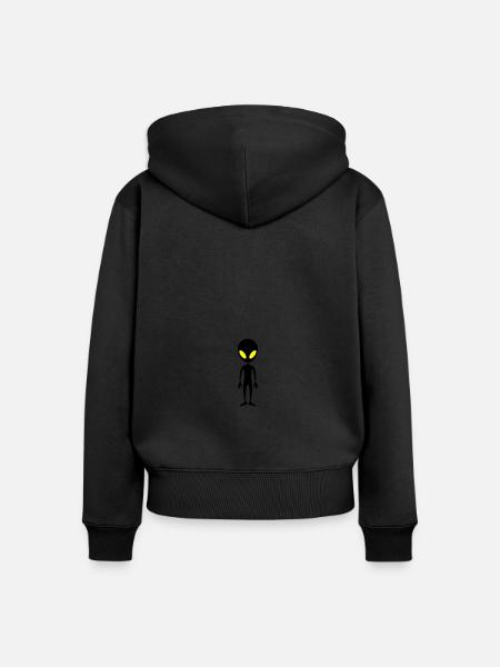 Alien Symbol - Frauen Premium Bio Zip Hoodie - Schwarz