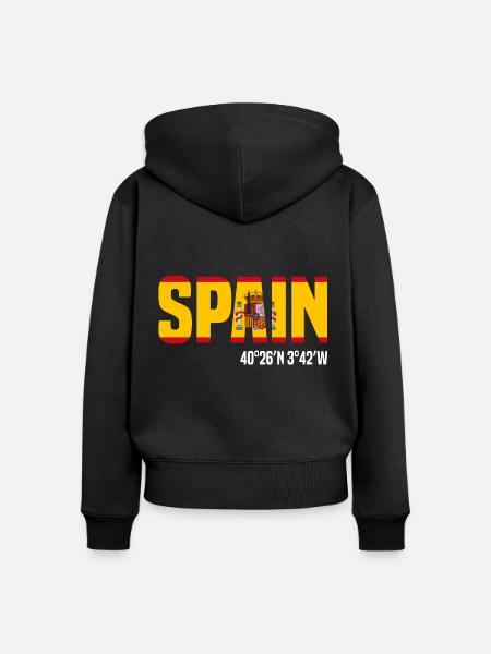 Spanien - Frauen Premium Bio Zip Hoodie - Schwarz