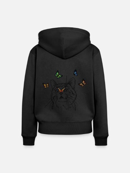 2DE388D9 17E2 45EC A5E3 D0645EFDF8C5 - Frauen Premium Bio Zip Hoodie - Schwarz