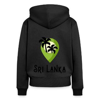 Sri Lanka T-Shirts & Sweats à capuche pour Backpacker Travel - Sweat à capuche zippé Premium bio Femme - noir - Dos - Julia (174cm)