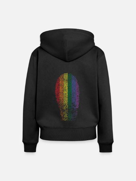 lgbtq-DNA - Frauen Premium Bio Zip Hoodie - Schwarz