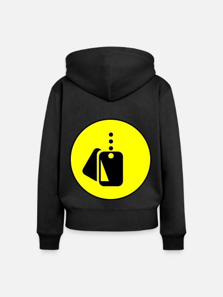 Abzeichen Icon symbol - Frauen Premium Bio Zip Hoodie - Schwarz