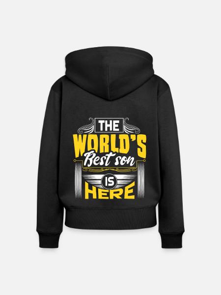 Sohn Mutter - Frauen Premium Bio Zip Hoodie - Schwarz
