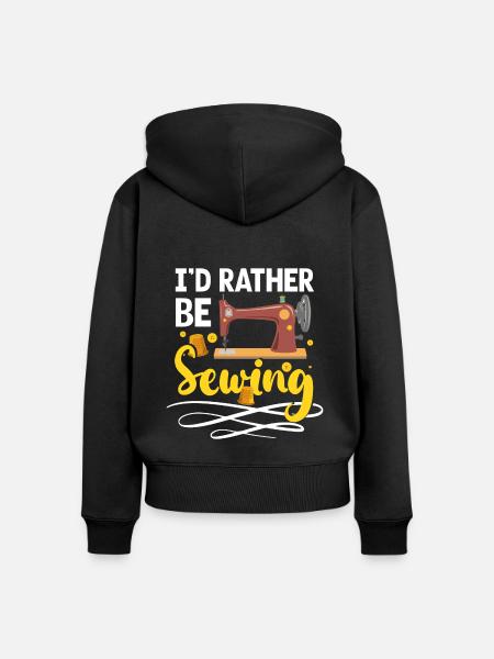 Schneiderin Nadel Stricken Maßschneider - Frauen Premium Bio Zip Hoodie - Schwarz