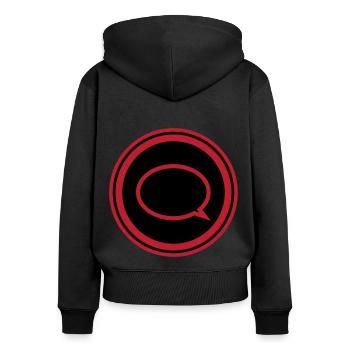 Ballon - Sweat à capuche zippé Premium bio Femme - noir - Dos - Julia (174cm)
