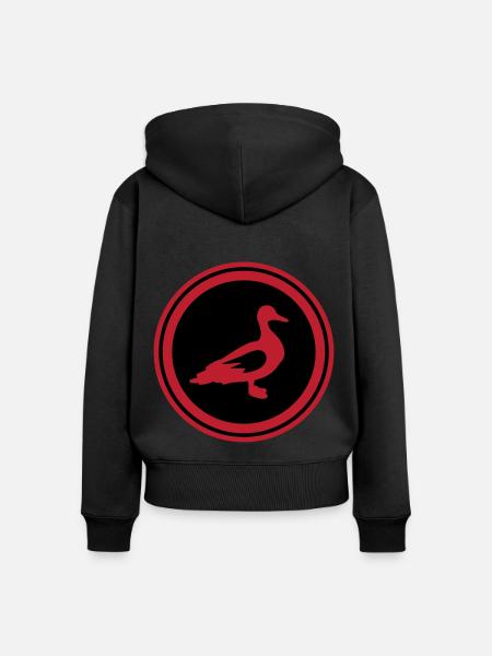 Ente Tier - Frauen Premium Bio Zip Hoodie - Schwarz