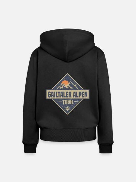 gailtaler alpen - Frauen Premium Bio Zip Hoodie - Schwarz