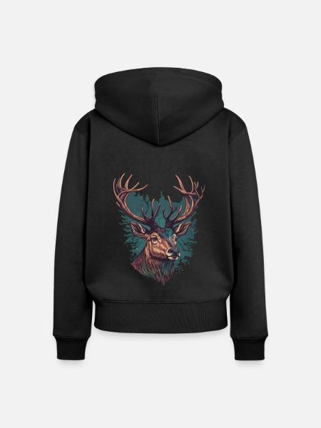 Karibu - Frauen Premium Bio Zip Hoodie - Schwarz