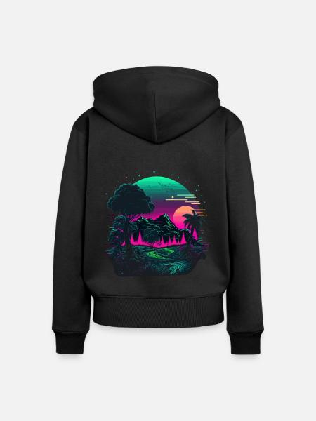 Giftiges Land - Frauen Premium Bio Zip Hoodie - Schwarz