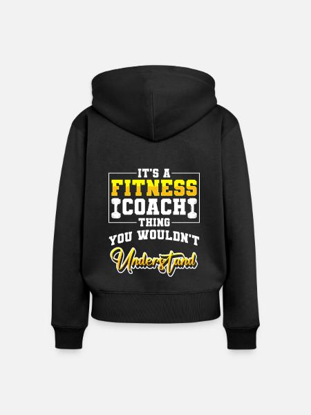 Fitnesstrainer Training - Frauen Premium Bio Zip Hoodie - Schwarz