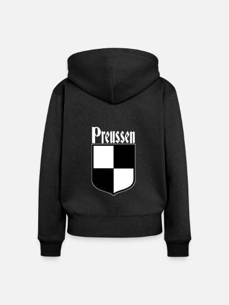 Preussen 03 - Frauen Premium Bio Zip Hoodie - Schwarz