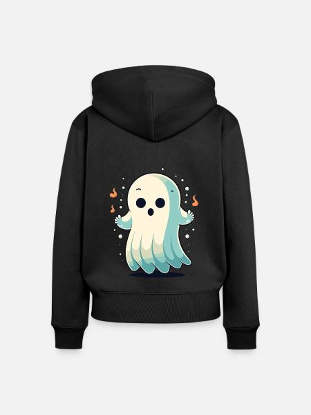 Schwebender Geist - Frauen Premium Bio Zip Hoodie - Schwarz