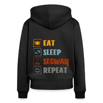 Segway Transport Balance Tour - Sweat à capuche zippé Premium bio Femme - noir - Dos - Julia (174cm)