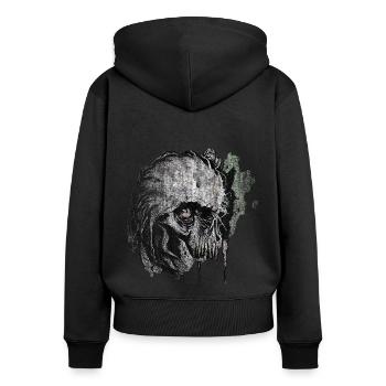 Zombie Undead untot Untoter - Frauen Premium Bio Zip Hoodie - Schwarz - Hinten - Julia (174cm)