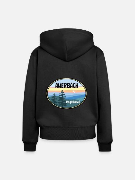 Auerbach - Frauen Premium Bio Zip Hoodie - Schwarz