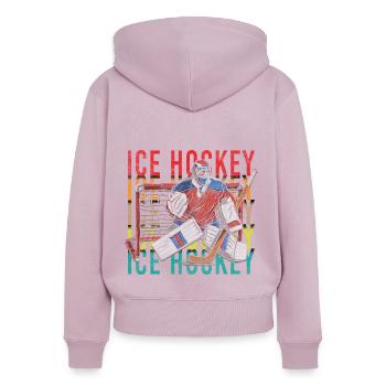Hockey Sport Winter Sports Ice Skates - Women's Premium Organic Zip Hoodie - dusky pink - Back - Julia (174cm)