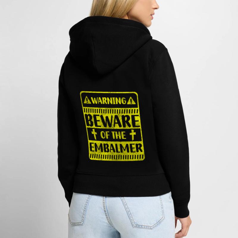 Undertaker work coffin corpse Women's Premium Organic Zip Hoodie