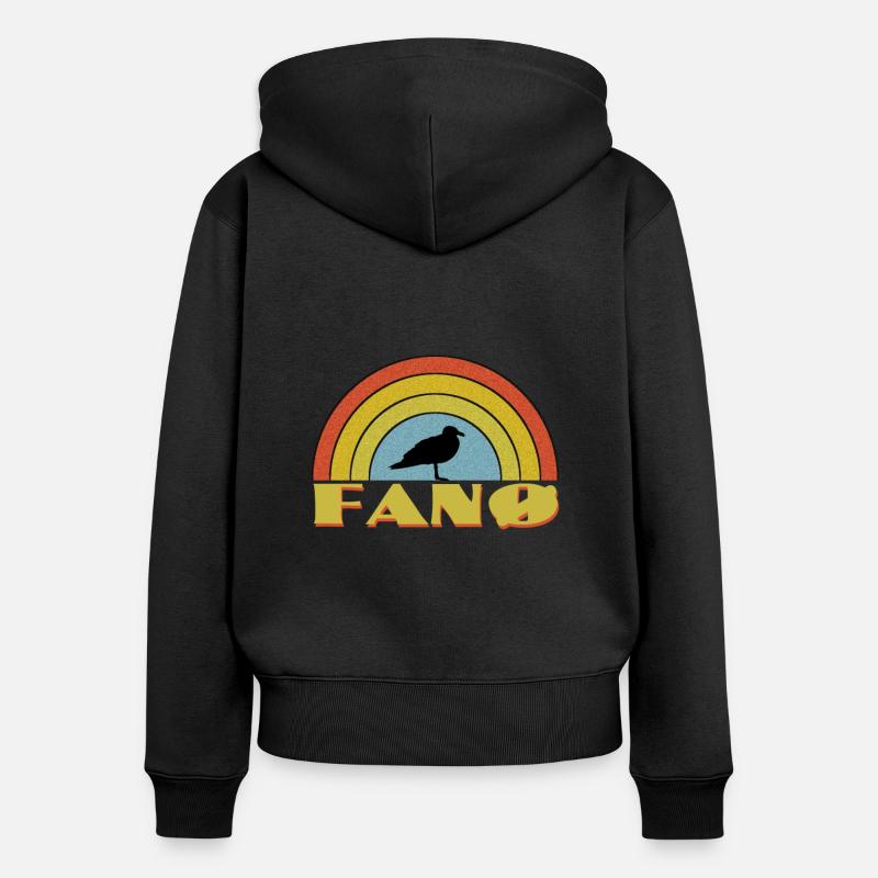 Fano, Danemark - Sweat à capuche zippé Premium bio Femme - noir