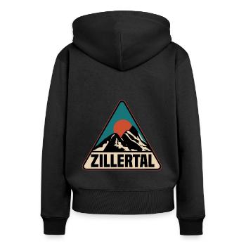 Zillertal - Sweat à capuche zippé Premium bio Femme - noir - Dos - Julia (174cm)