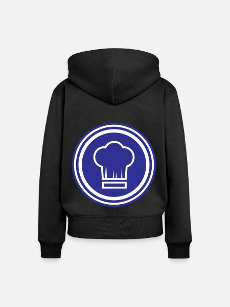 Kochmütze Koch - Frauen Premium Bio Zip Hoodie - Schwarz