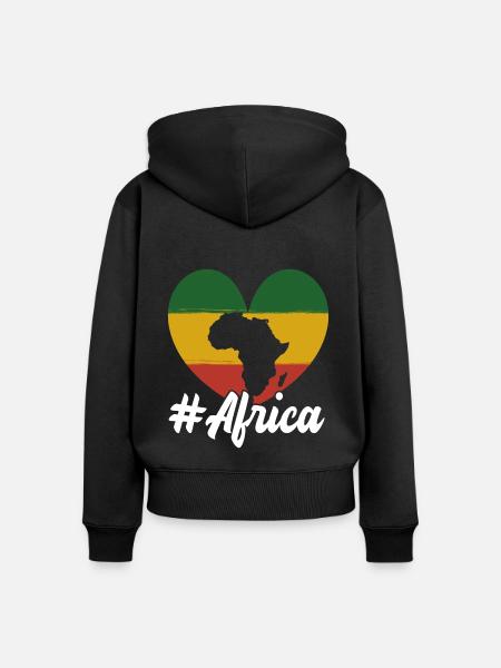 Safari Serengeti - Frauen Premium Bio Zip Hoodie - Schwarz