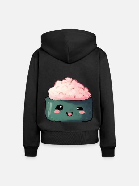 Sushi - Frauen Premium Bio Zip Hoodie - Schwarz