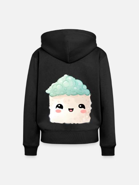 Sushi - Frauen Premium Bio Zip Hoodie - Schwarz