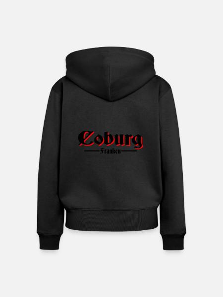 Coburg - Frauen Premium Bio Zip Hoodie - Schwarz