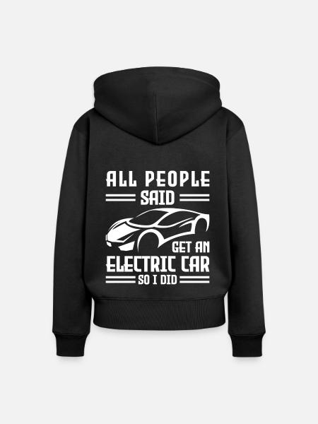 Elektromobilität Beschleunigung Strom Klimawandel - Frauen Premium Bio Zip Hoodie - Schwarz