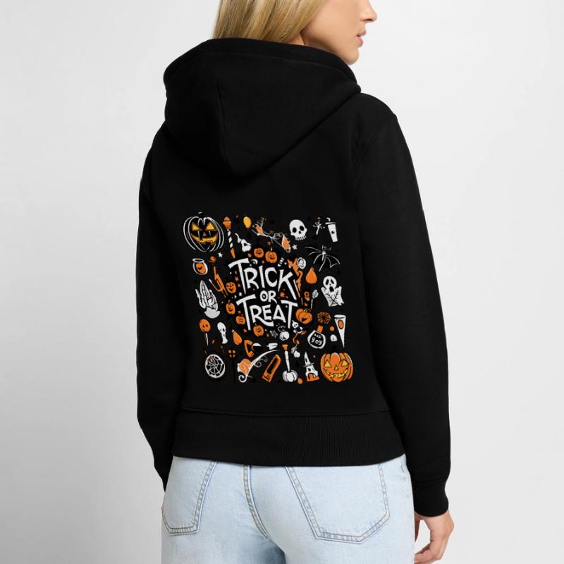 Süßes oder Saures Frauen Premium Bio Zip Hoodie