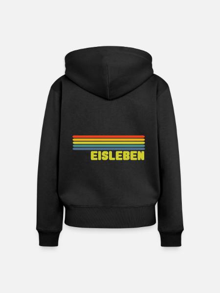 Eisleben - Frauen Premium Bio Zip Hoodie - Schwarz