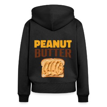 Peanut Butter - Women's Premium Organic Zip Hoodie - black - Back - Julia (174cm)