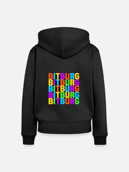 Bitburg - Frauen Premium Bio Zip Hoodie - Schwarz