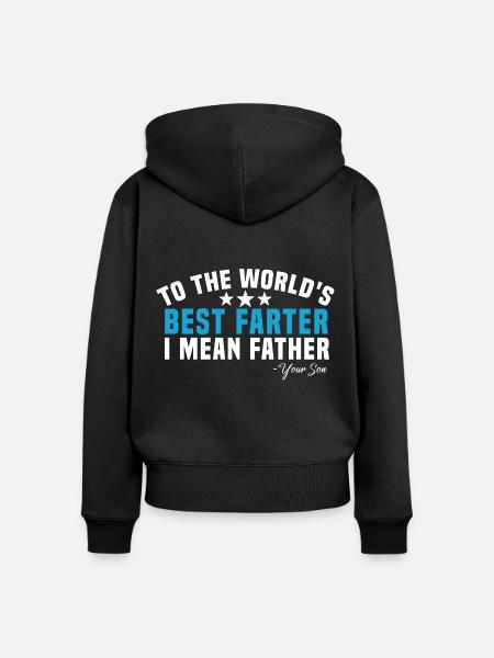 best father - Frauen Premium Bio Zip Hoodie - Schwarz