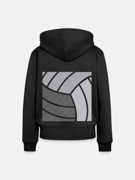 Volleyball - Frauen Premium Bio Zip Hoodie - Schwarz