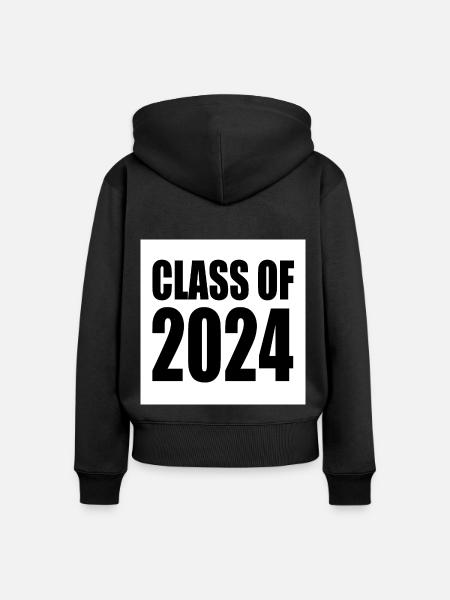 Class of 2024 - Frauen Premium Bio Zip Hoodie - Schwarz