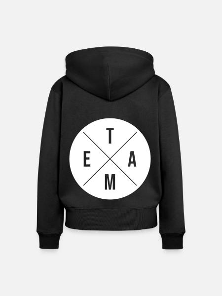 Team Kreis - Frauen Premium Bio Zip Hoodie - Schwarz
