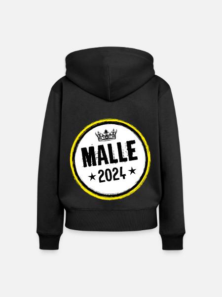 Malle 2024 Kreis - Frauen Premium Bio Zip Hoodie - Schwarz