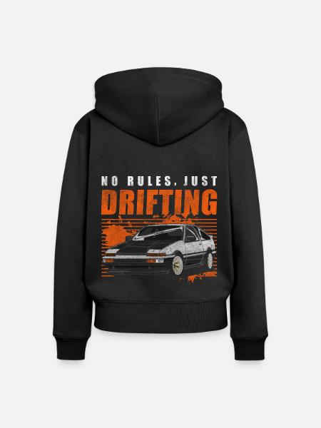 Drifting Rennen - Frauen Premium Bio Zip Hoodie - Schwarz