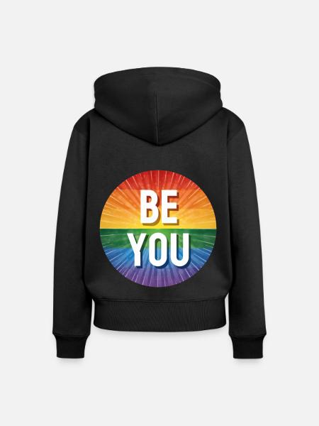 LGBTQ Be You - Frauen Premium Bio Zip Hoodie - Schwarz