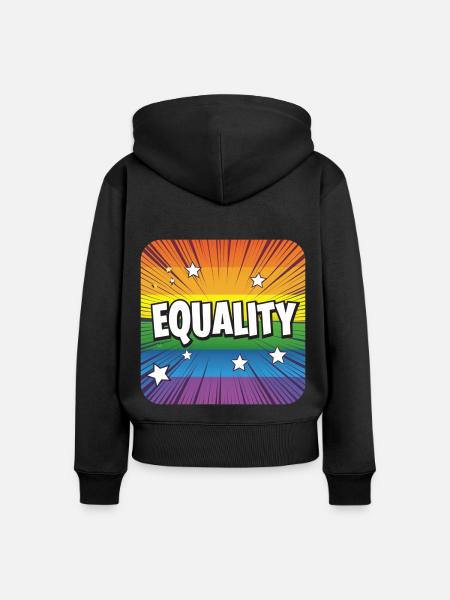 LGBTQ Equality - Frauen Premium Bio Zip Hoodie - Schwarz