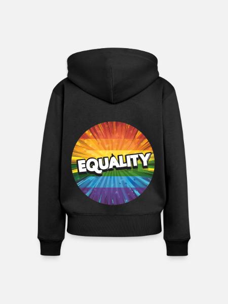 LGBTQ Equality - Frauen Premium Bio Zip Hoodie - Schwarz