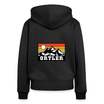 Ortler - Sweat à capuche zippé Premium bio Femme - noir - Dos - Julia (174cm)