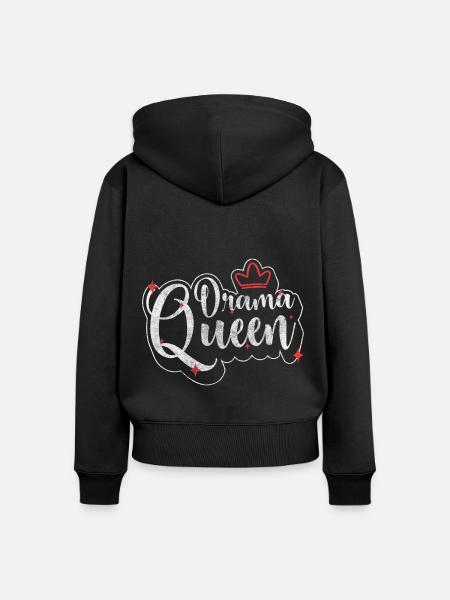 Krone Rampenlicht - Frauen Premium Bio Zip Hoodie - Schwarz