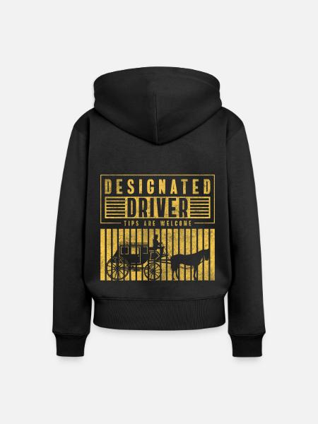 Pferdekutscher Beruf Gast Kutschieren - Frauen Premium Bio Zip Hoodie - Schwarz