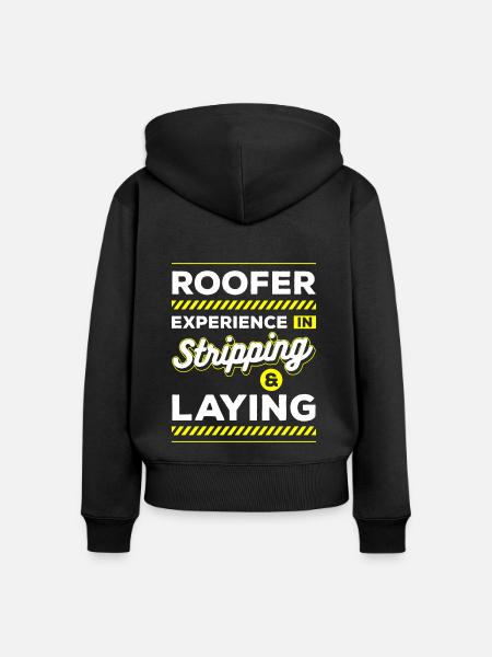 Dachdecker Dach Job - Frauen Premium Bio Zip Hoodie - Schwarz